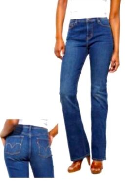 Levis Perfectly Slimming  High-Rise 512 Women's Boot Cut Jeans  Size 8 EUC